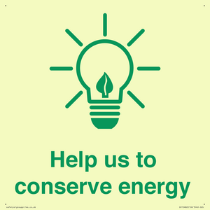 Help us to conserve energy 